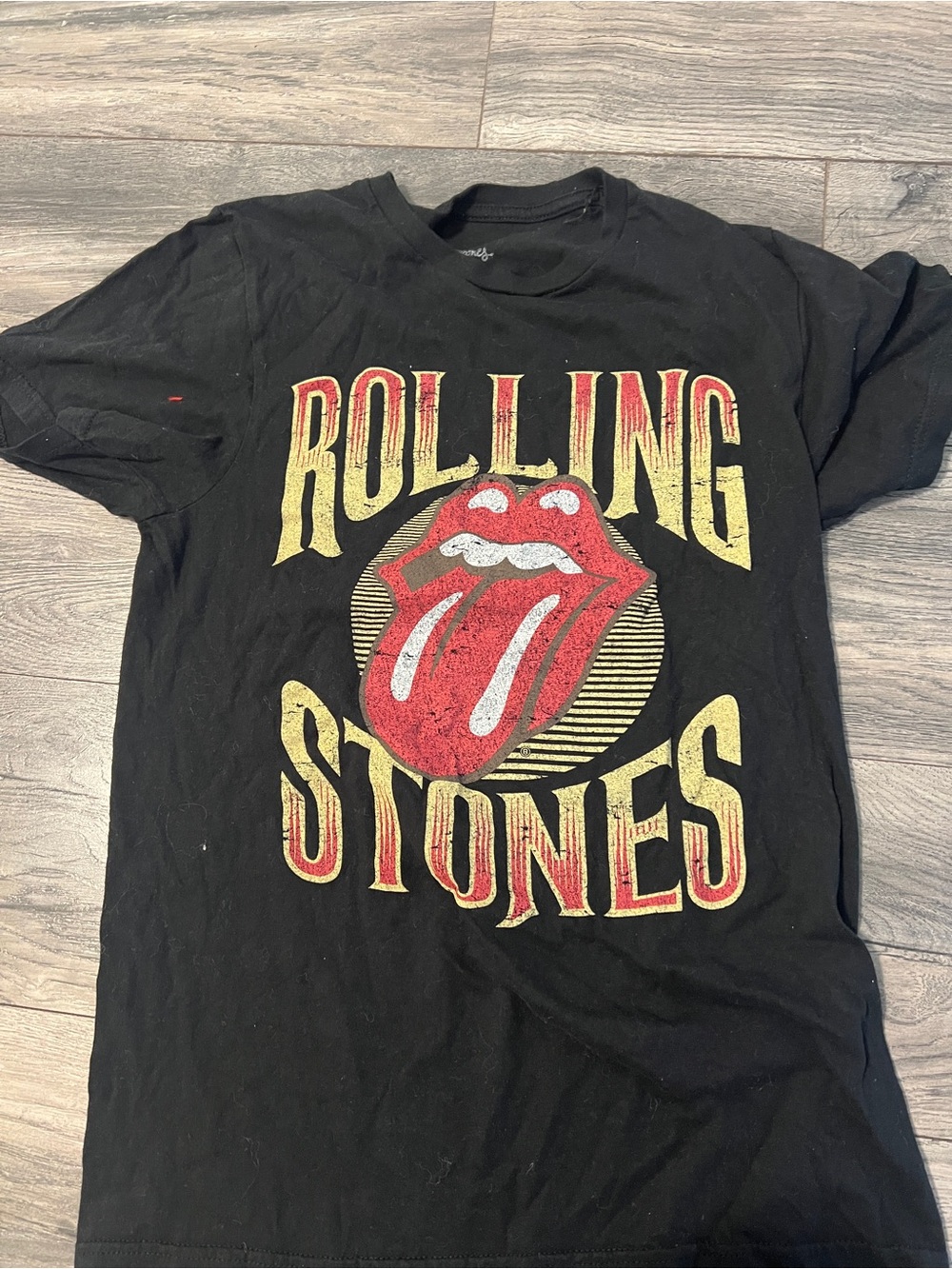 💛🦢5 FOR $10!!! 🦢💛 Rolling Stones Black Graphic Tee with Iconic Tongue Logo
